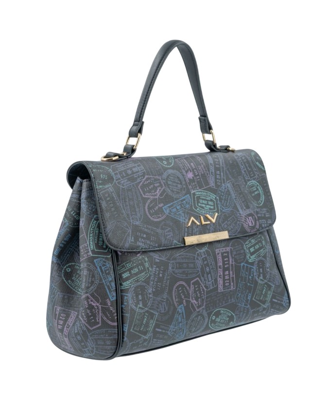  Alv By Alviero Martini - Borsa a mano con patta e tracolla