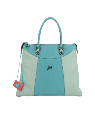 Gabs - Black Alyce Two-Tone Leather Shopping Bag, Size M...