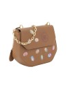 Alv By Alviero Martini - Borsa a spalla con patta in ecopelle