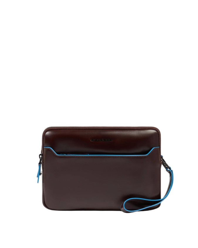  Piquadro - Pochette uomo in pelle con chiusura a impronta