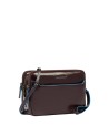  Piquadro - Pochette uomo in pelle con chiusura a impronta