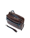  Piquadro - Pochette uomo in pelle con chiusura a impronta