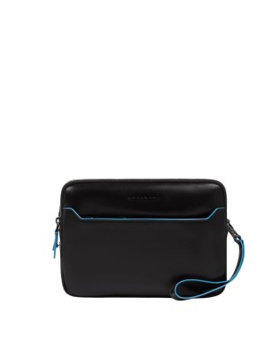  Piquadro - Pochette uomo in pelle con chiusura a impronta