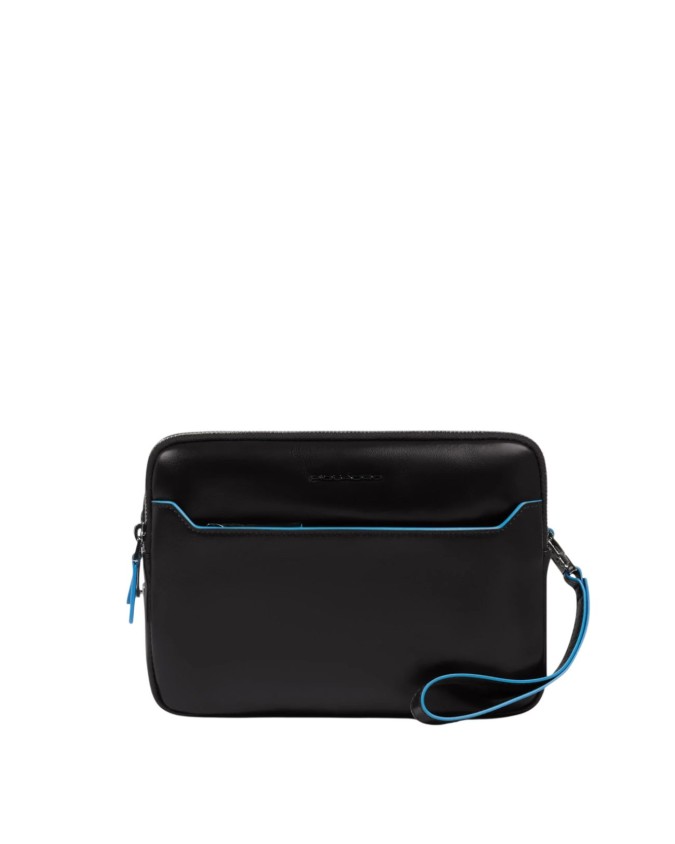  Piquadro - Pochette uomo in pelle con chiusura a impronta