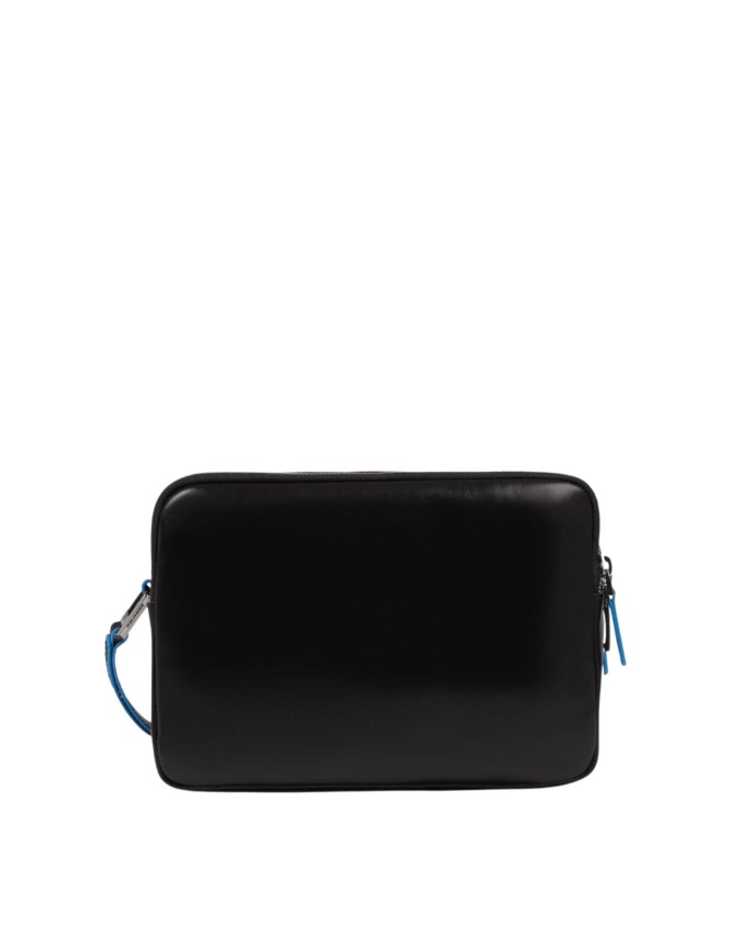  Piquadro - Pochette uomo in pelle con chiusura a impronta