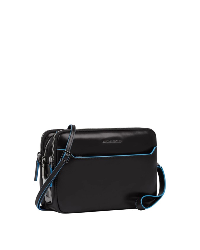  Piquadro - Pochette uomo in pelle con chiusura a impronta