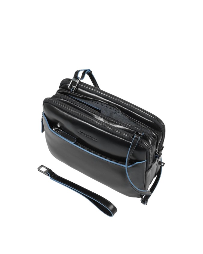  Piquadro - Pochette uomo in pelle con chiusura a impronta