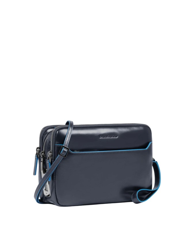  Piquadro - Pochette uomo in pelle con chiusura a impronta