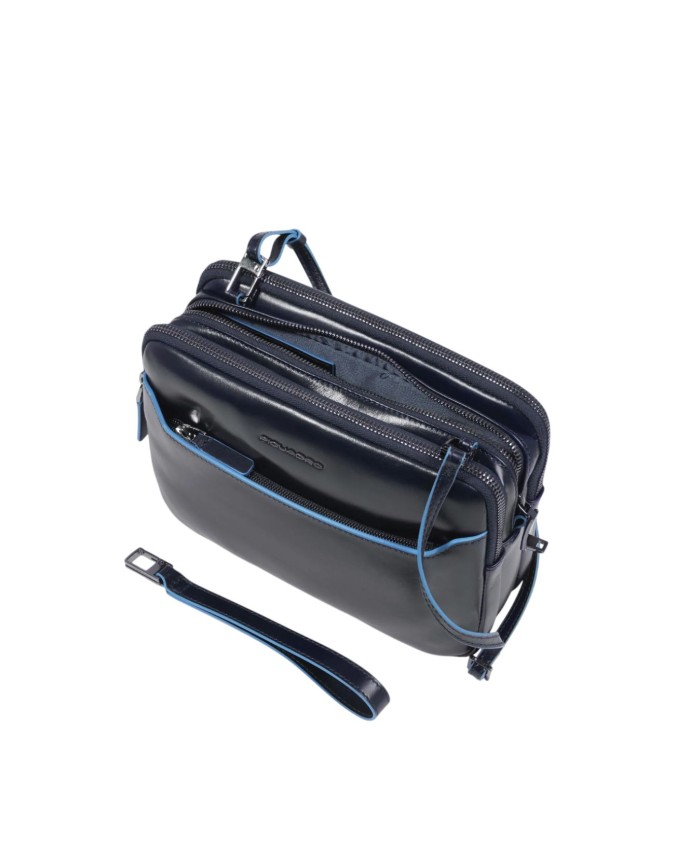  Piquadro - Pochette uomo in pelle con chiusura a impronta