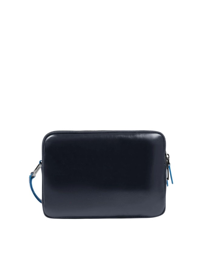  Piquadro - Pochette uomo in pelle con chiusura a impronta