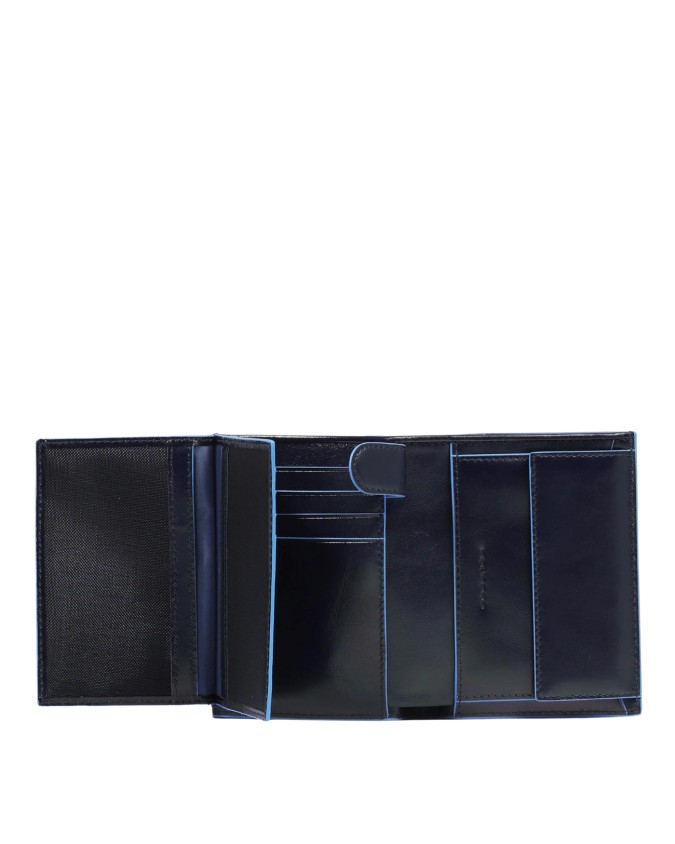  Piquadro - Portafoglio uomo verticale con porta monete, porta