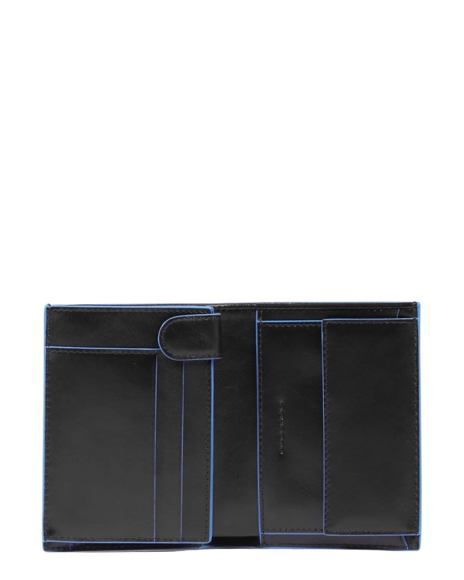  Piquadro - Portafoglio uomo verticale con porta monete, porta