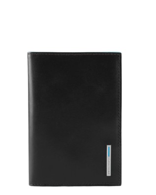 Piquadro - Blue Square Unisex Leather Passport Holder -...