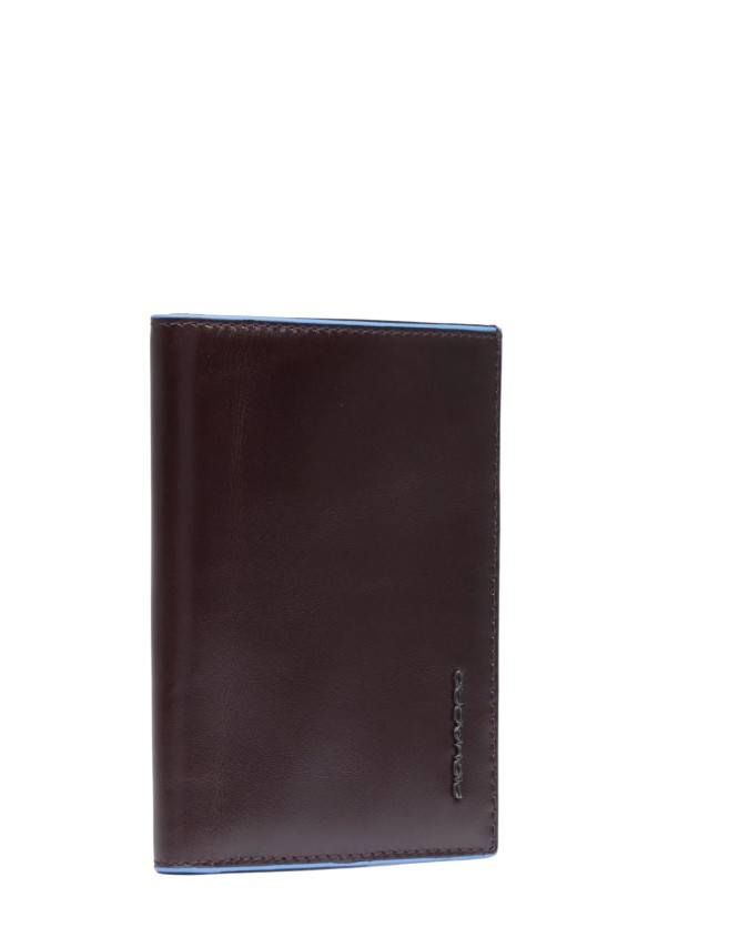  Piquadro – Portafogli uomo verticale in pelle RFID Blue Square