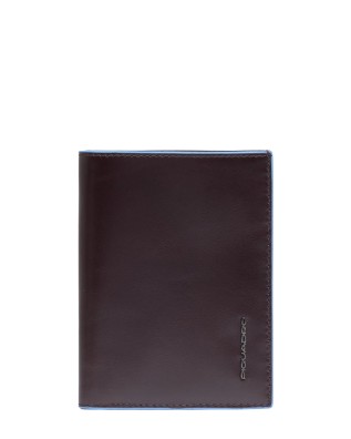  Piquadro – Portafogli uomo verticale in pelle RFID Blue Square