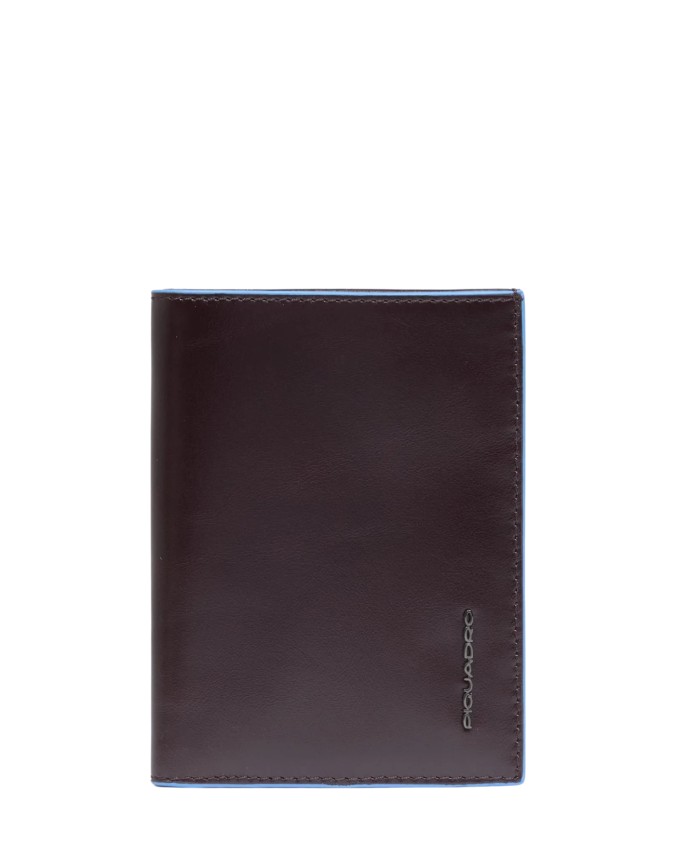  Piquadro – Portafogli uomo verticale in pelle RFID Blue Square