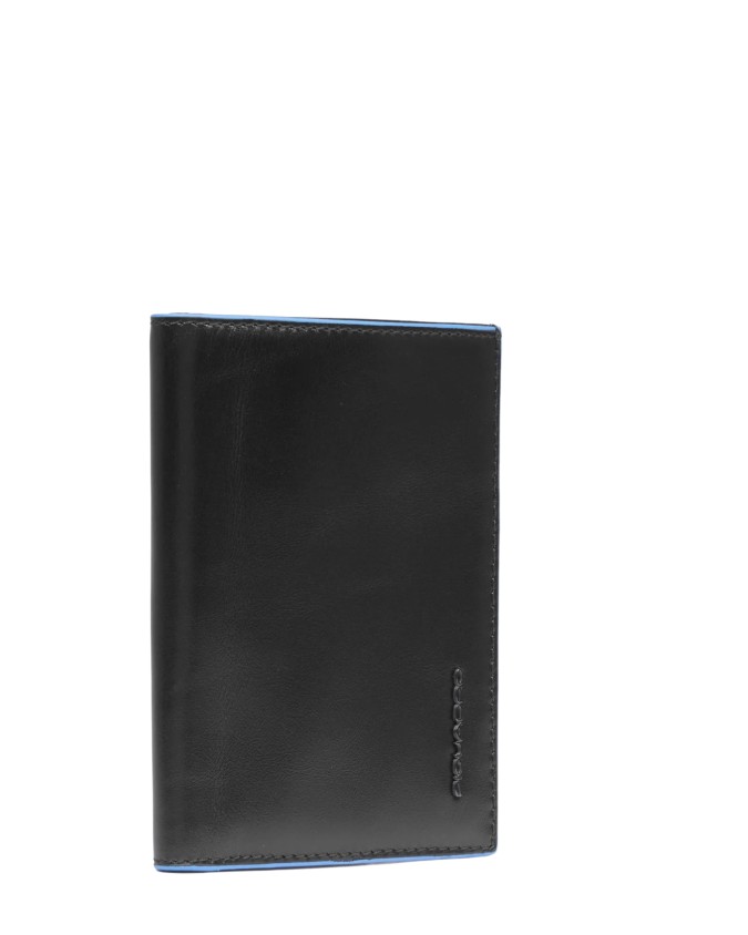  Piquadro – Portafogli uomo verticale in pelle RFID Blue Square