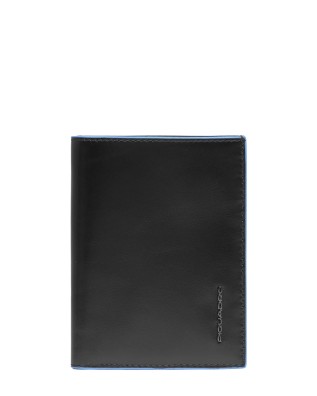 Piquadro – Blue Square RFID Vertical Men's Leather Wallet...