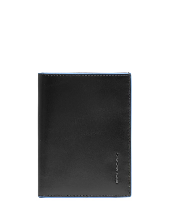 Piquadro – Portafogli uomo verticale in pelle RFID Blue Square