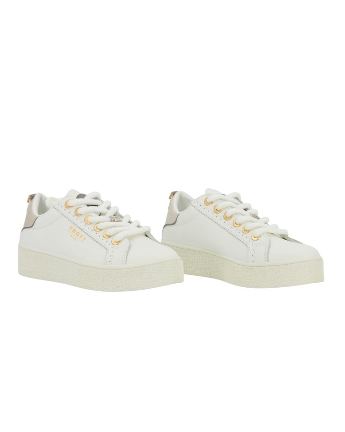  Ynot - Sneakers Donna in Pelle con Dettaglio Gioiello