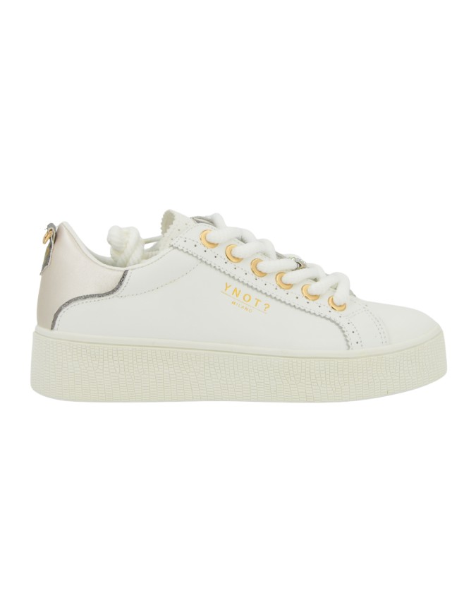  Ynot - Sneakers Donna in Pelle con Dettaglio Gioiello