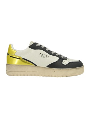 Ynot – Flache Damen-Sneaker aus Leder - WHITELIME