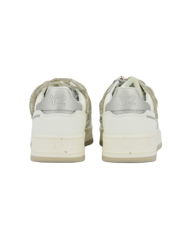  Ynot - Sneakers Donna Basse in Pelle con Dettaglio Gioiello