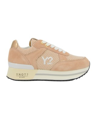  Ynot - Sneakers Donna Platform in Pelle Scamosciata