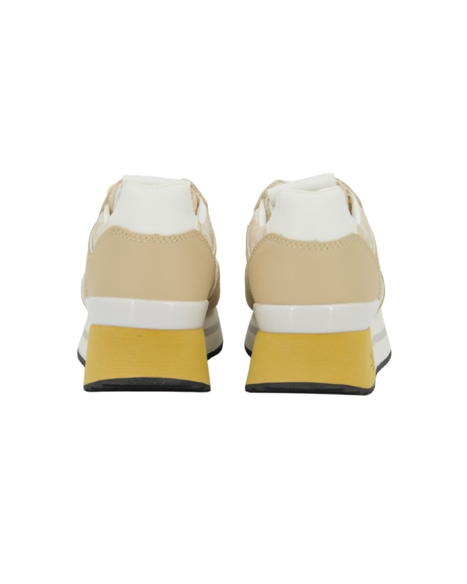  Ynot - Sneakers Donna Platform in Pelle e Tessuto