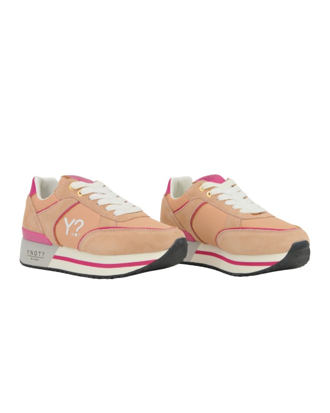  Ynot - Sneakers Donna Platform in Pelle Scamosciata