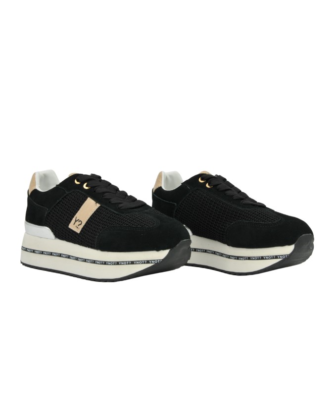  Ynot - Sneakers Donna Platform in Pelle Scamosciata