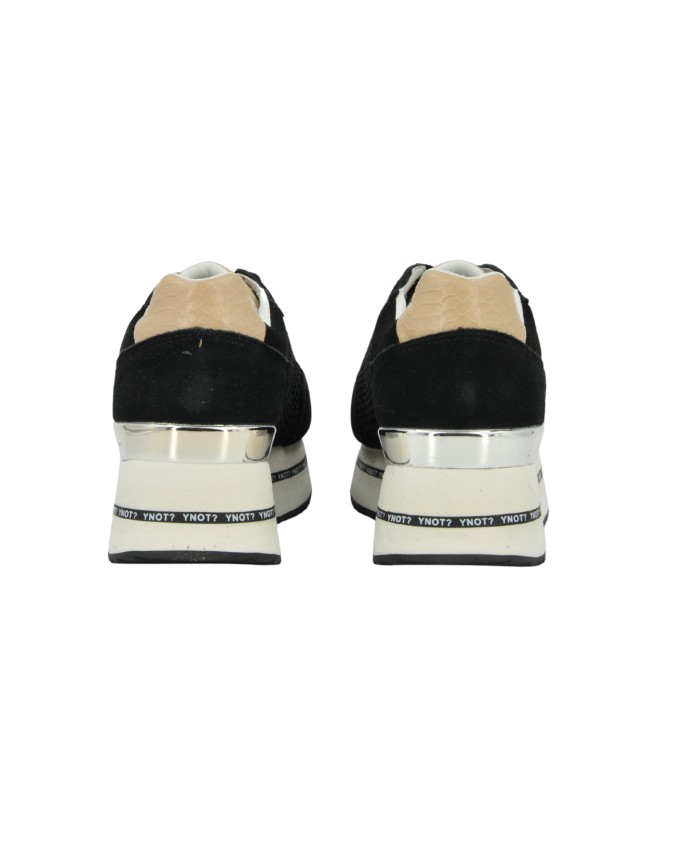  Ynot - Sneakers Donna Platform in Pelle Scamosciata