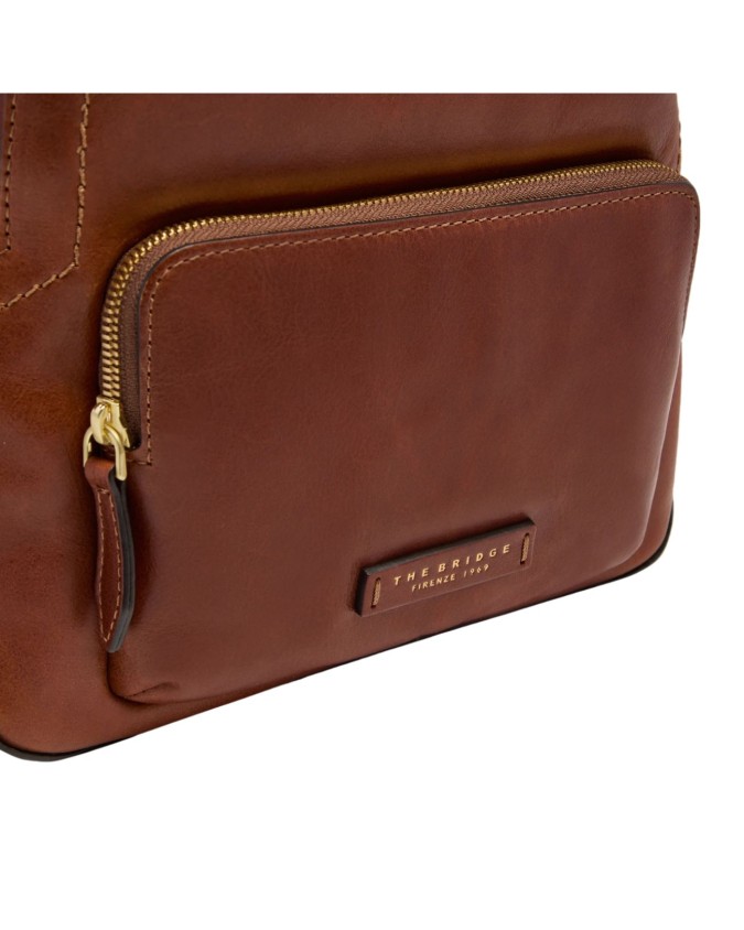  The Bridge - Zaino donna in pelle con tasca frontale Larissa