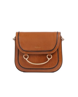  The Bridge - Borsa a tracolla in pelle con patta Luce