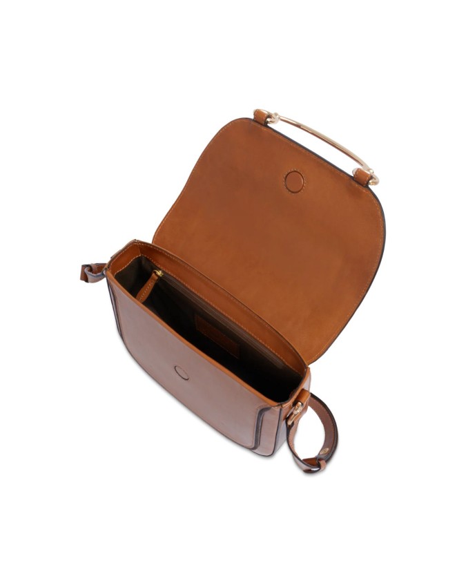  The Bridge - Borsa a tracolla in pelle con patta Luce
