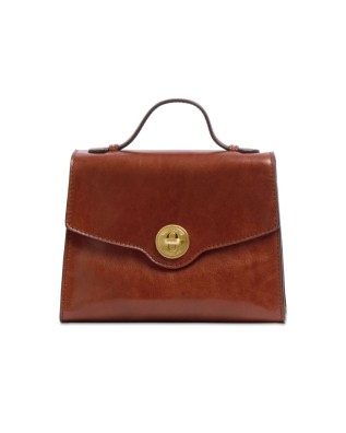 The Bridge - Irene Leather Handbag with Shoulder Strap -...