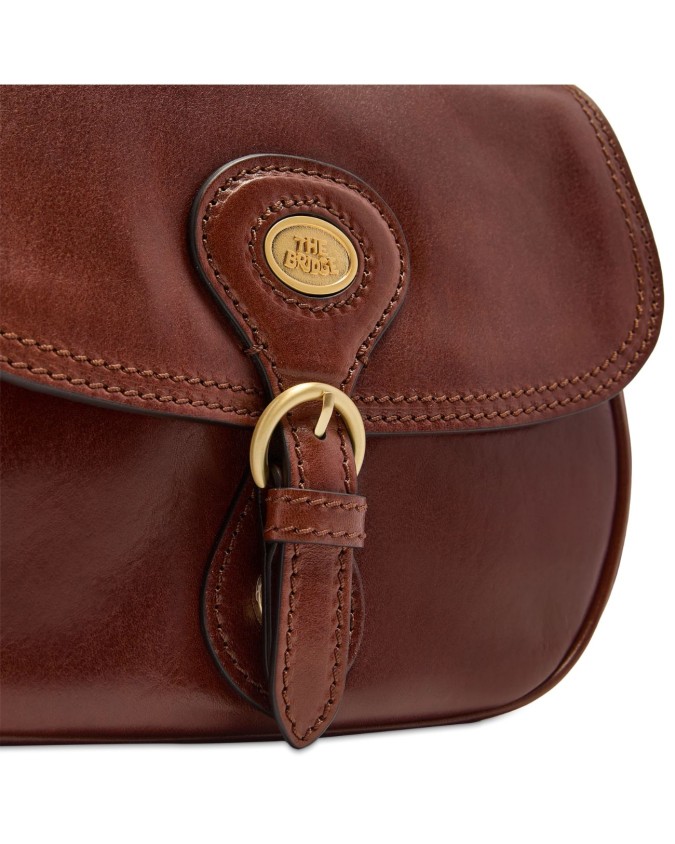  The Bridge - Borsa a tracolla in pelle con patta Isadora