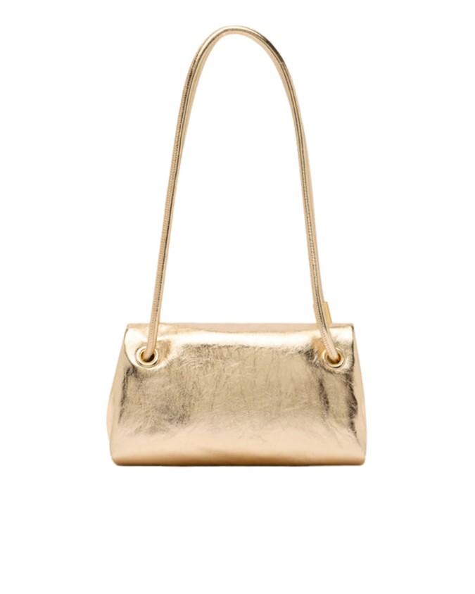  Trussardi - Borsa a spalla e tracolla in pelle con finitura