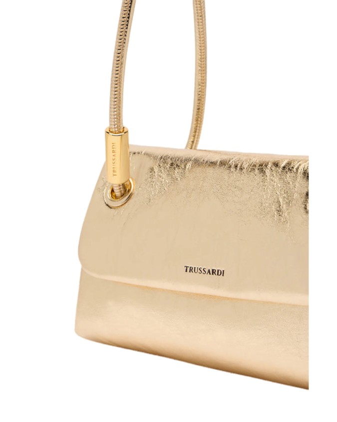  Trussardi - Borsa a spalla e tracolla in pelle con finitura