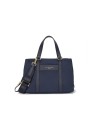  Nannini - Borsa a mano in nylon e pelle con doppio manico