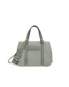  Nannini - Borsa a mano in nylon e pelle con doppio manico