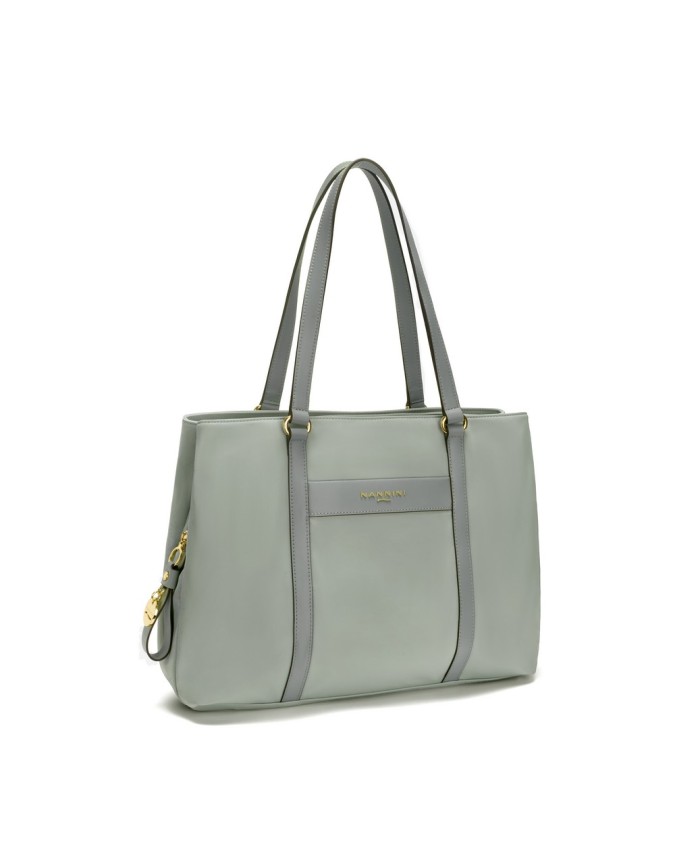  Nannini - Borsa a spalla shopping con doppio manico in nylon e