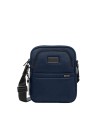  Tumi - Borsa a tracolla compatta in pelle in nylon balistico