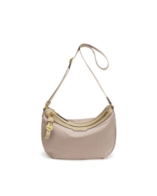 Nannini – Half-Moon Shoulder Bag in Nylon and Liberty Leather