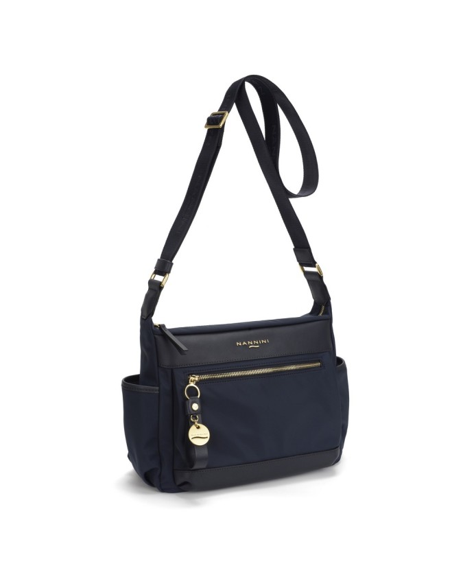  Nannini – Borsa a tracolla media in nylon e pelle Liberty
