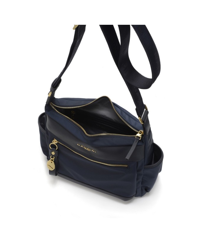  Nannini – Borsa a tracolla media in nylon e pelle Liberty