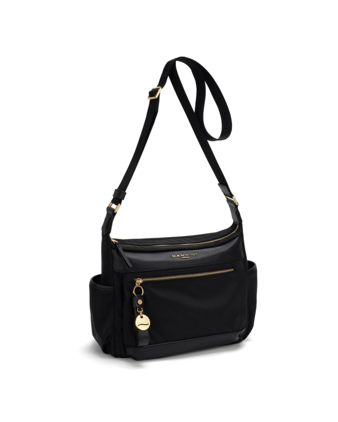  Nannini – Borsa a tracolla media in nylon e pelle Liberty