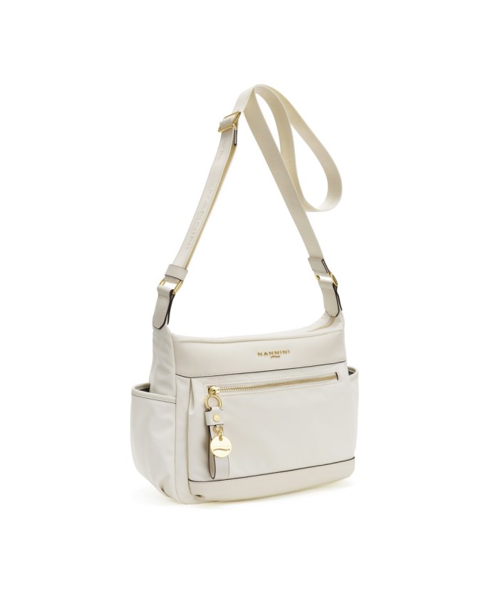  Nannini – Borsa a tracolla media in nylon e pelle Liberty