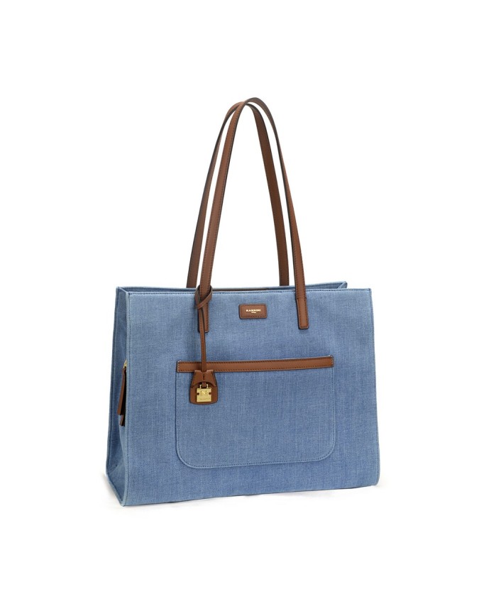  Nannini - Borsa in Nylon con Dettagli in Pelle Carla