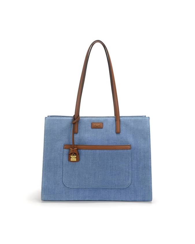  Nannini - Borsa in Nylon con Dettagli in Pelle Carla